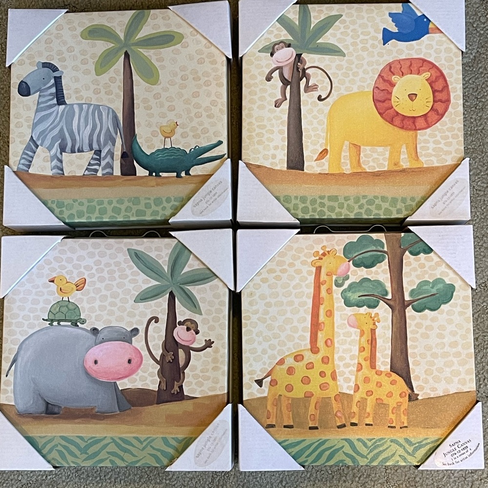 Canvas wall prints- animal theme.